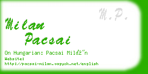 milan pacsai business card